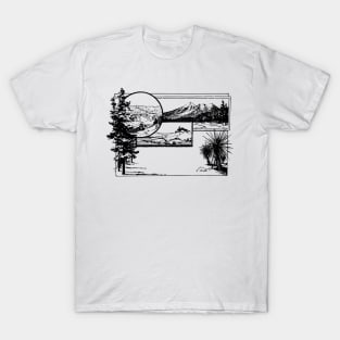 Nature scenes in monochrome T-Shirt